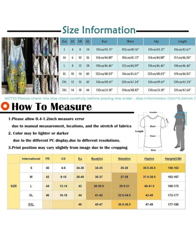 Women Casual Jumpsuits Loose Long Bib Pants Flower Print Adjustable Wide Leg Rompers Summer Overalls for Women 05-white $13.5...