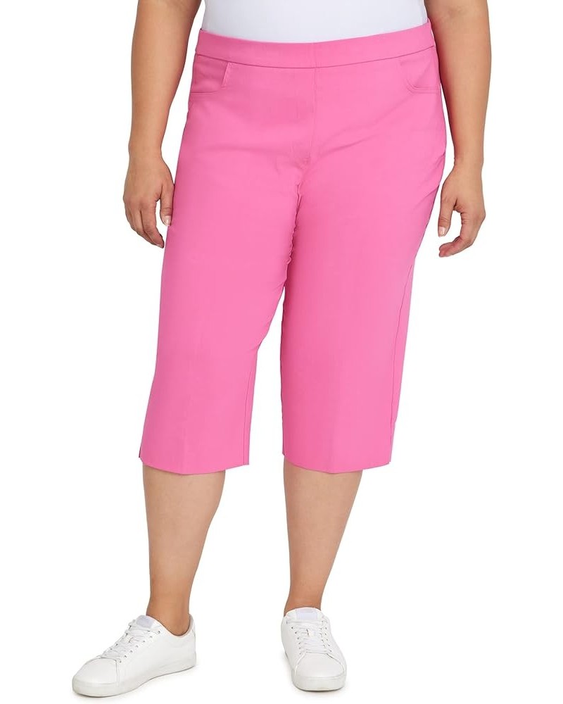 Womens Plus-Size Allure Clam Digger Capri Carnation $12.75 Pants