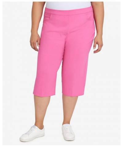 Womens Plus-Size Allure Clam Digger Capri Carnation $12.75 Pants