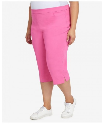 Womens Plus-Size Allure Clam Digger Capri Carnation $12.75 Pants