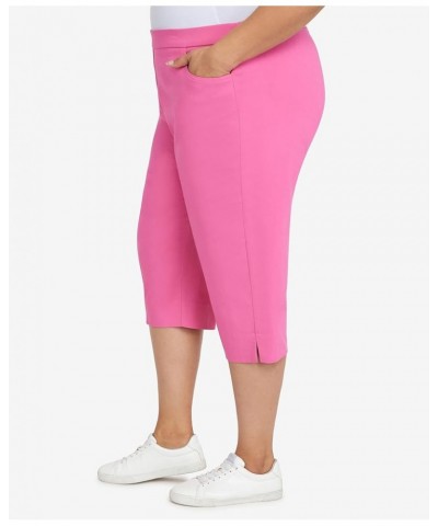 Womens Plus-Size Allure Clam Digger Capri Carnation $12.75 Pants