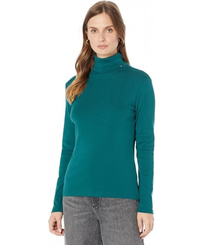 Women's Long Sleeve Turtleneck Sweater Forest $35.88 Sweaters