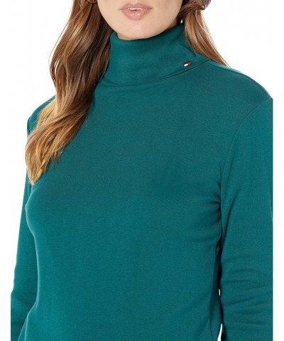 Women's Long Sleeve Turtleneck Sweater Forest $35.88 Sweaters