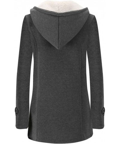 Winter Coats for Women 2023 Warm Lightweight Fleece Plush Zipper Hooded Jacket Comfy Wool Coats with Pockets 002-dark Gray $1...