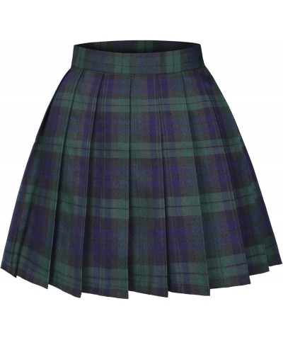 Women's High Waist Pleated Cosplay Cheer Skirt Mini School Tennis Skirts Thanksgiving Day Christmas Skirt Plaid 31 $10.25 Skirts