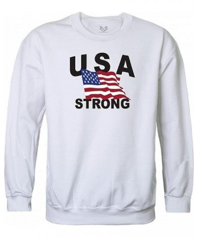 Graphic Crewneck Sweatshirt White USA Strong 4 $7.04 Activewear