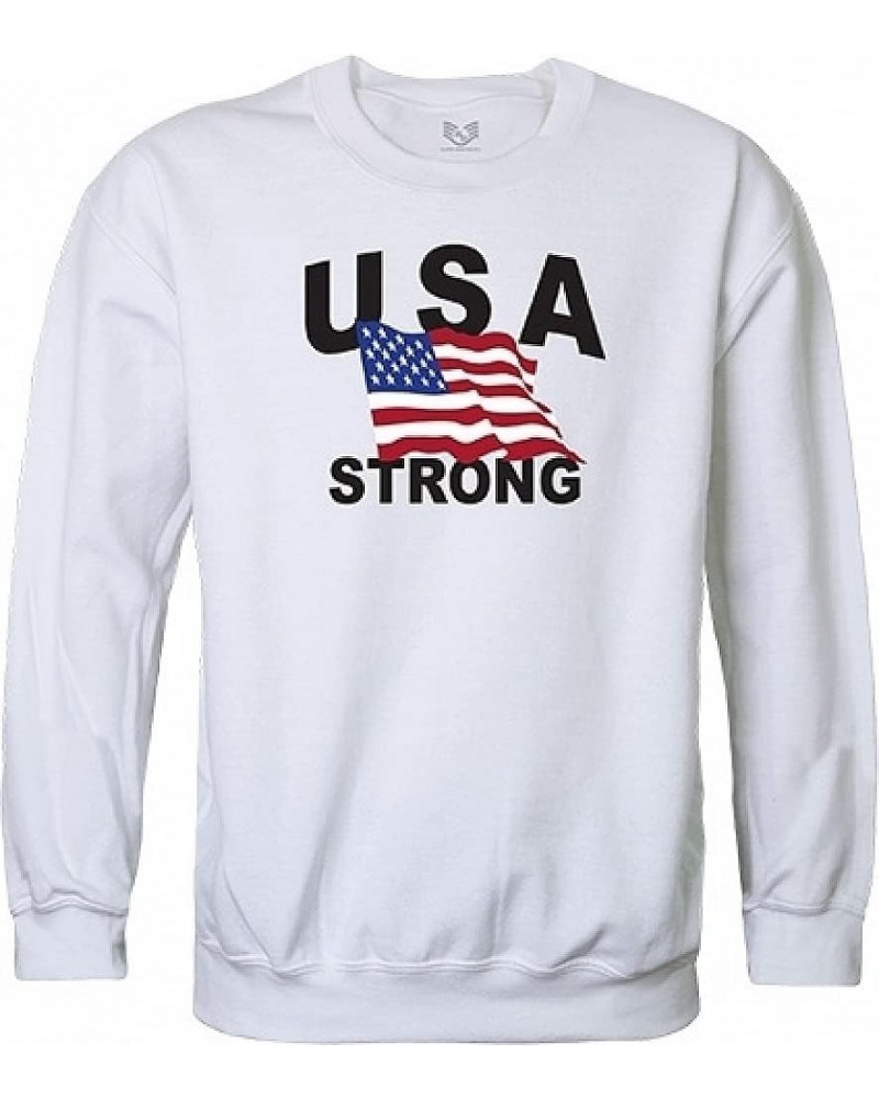 Graphic Crewneck Sweatshirt White USA Strong 4 $7.04 Activewear