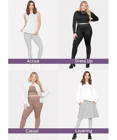 Women's and Plus Size Knee-Length and Ankle Length Leggings | X-Small- 7X Adult Full Length Purple $16.42 Leggings