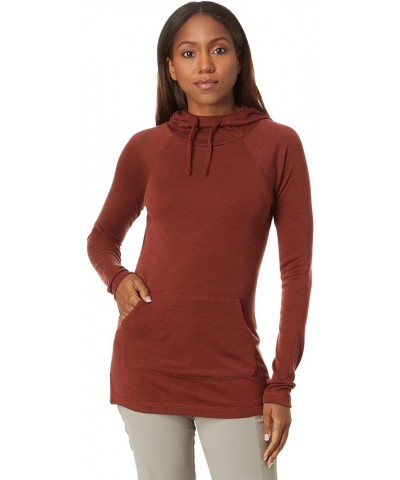 Thermal Merino Drape Neck Hoodie - Women's Pecan Brown Heather $43.69 Activewear