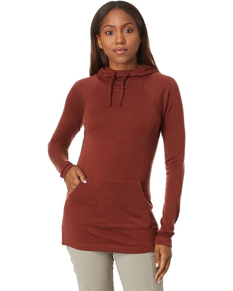 Thermal Merino Drape Neck Hoodie - Women's Pecan Brown Heather $43.69 Activewear