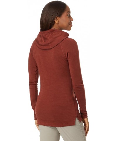 Thermal Merino Drape Neck Hoodie - Women's Pecan Brown Heather $43.69 Activewear