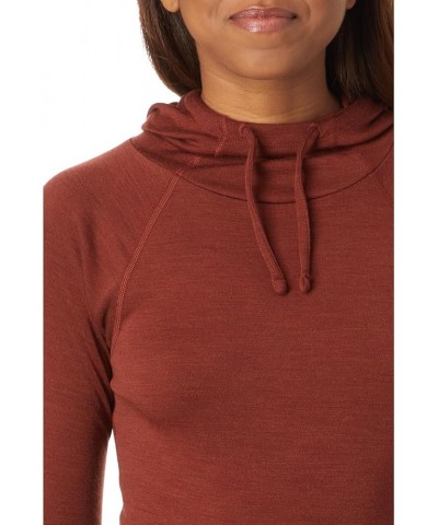 Thermal Merino Drape Neck Hoodie - Women's Pecan Brown Heather $43.69 Activewear