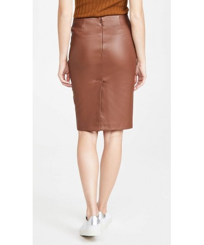 Women's Pencil Skirt Dark Cognac $83.51 Skirts