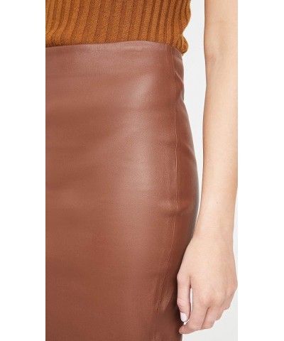 Women's Pencil Skirt Dark Cognac $83.51 Skirts