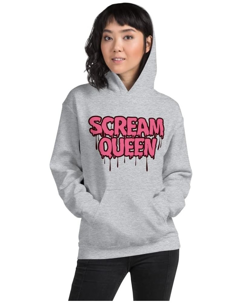 Scream Queen Hoodie, Halloween Shirt, Women's Trendy Oversized Hoodie, Halloween Sweatshirt Sport Grey $27.36 Hoodies & Sweat...