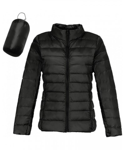 Packable Puffer Jacket for Women Lightweight Short Down Jackets Trendy Slim Fit Bubble Coat Winter Puffer Jackets with Hood B...