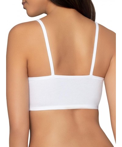 Women's Spaghetti Strap Cotton Pull Over 3 Pack Sports Bra in Fashion Colors 4 Sand/White/Black/Heather Grey $5.83 Lingerie