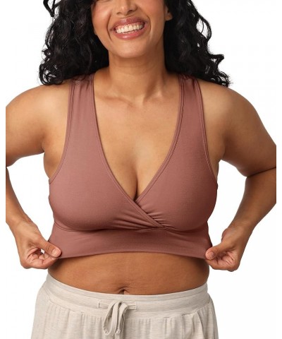 French Terry Racerback Nursing Sleep Bra for Maternity/Breastfeeding Regular (Cup Sizes B-D) Redwood $23.36 Bras