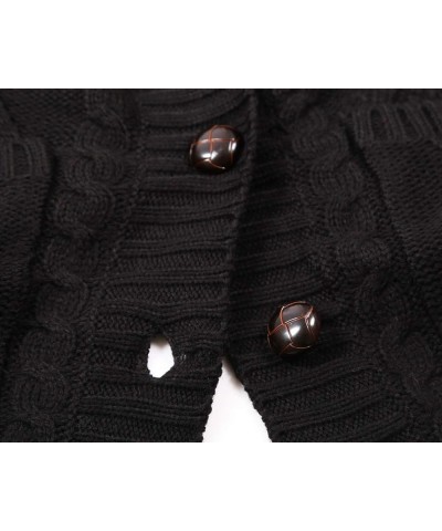 Women 2023 Long Sleeve Open Front Knit Button Down Cardigan Sweater Zx Black $21.59 Sweaters