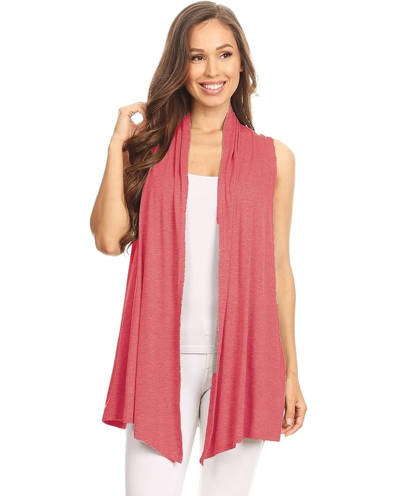 Women's Women's Solid Casual Comfy Long Sleeve Drape Open Front Cardigan Jacket S-3XL Hcd00013 Dusty Rose $10.32 Sweaters