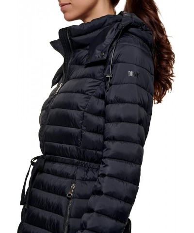 Women's Long Comfort Soft Packable Puffer Outwear Jacket Black $41.09 Jackets