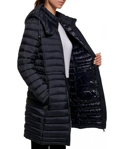 Women's Long Comfort Soft Packable Puffer Outwear Jacket Black $41.09 Jackets