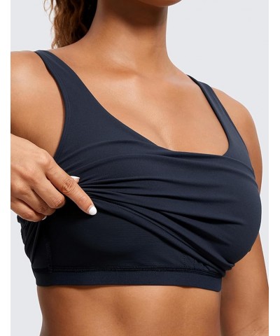 Butterluxe Womens V Neck Longline Sports Bra - Padded Workout Crop Tank Top with Built in Bra Twilight Blue $21.83 Lingerie