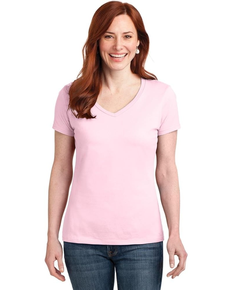 Women's Cooldri Short Sleeve Performance V-Neck T-Shirt (1 Pack) Pale Pink $6.69 Activewear