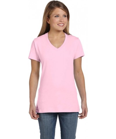 Women's Cooldri Short Sleeve Performance V-Neck T-Shirt (1 Pack) Pale Pink $6.69 Activewear