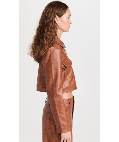 Women's Cropped Jacket Brown $39.48 Jackets