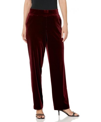 Women's Pull on Slash Pkt Straight Leg Bordeaux $11.57 Pants