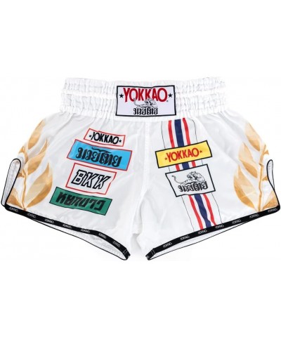 Muay Thai Boxing Shorts for Men & Women | Premium Satin Shorts for Athletes | Ideal for Training & Competition Far White $23....