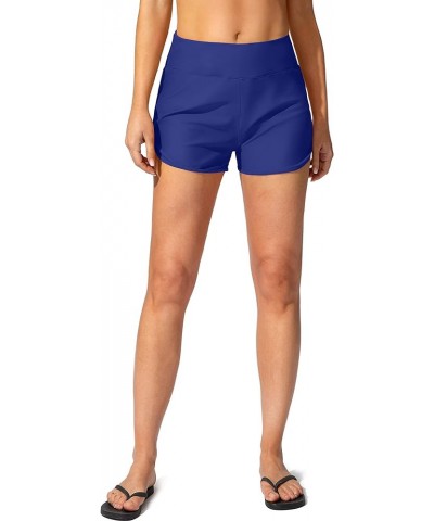 Women's Swim Shorts with Pockets High Waisted Tummy Control Board Swimsuit Bathing Shorts for Women with Liner Royal Blue $15...