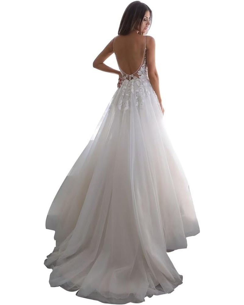 Mermaid Wedding Dress for Bridal 2024 Women's Lace Appliques Vintage V Neck Wedding Dresses Ball Gowns SYYS26 B-white $57.81 ...