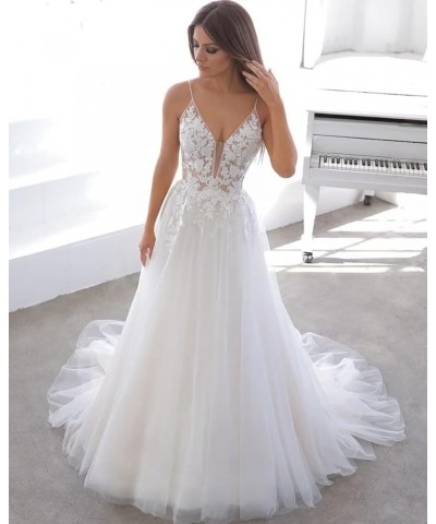 Mermaid Wedding Dress for Bridal 2024 Women's Lace Appliques Vintage V Neck Wedding Dresses Ball Gowns SYYS26 B-white $57.81 ...