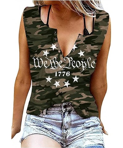 We The People 1776 Tank Top for Women 4th of July Patriotic Shirt American Flag Sleeveless Graphic Tees Tanks Camouflage-1 $1...