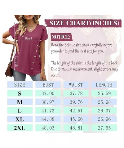 Womens Tops Petal Short Sleeve V Neck Casual Summer 2023 Trendy Shirts Tshirts Fashion Blouses Button Orange $11.79 Blouses