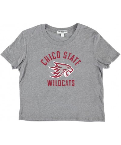 Suburban Riot Mascot Logo Collection Dylan Women's Short Sleeve Crop Top Chico Wildcats $14.70 T-Shirts