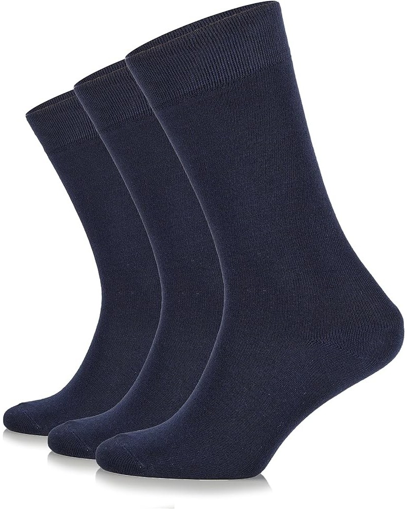 Women’s Crew Dress Bamboo Socks 3 Pack Business Casual for Shoe Size 6-9 & 9-12 Navy $10.29 Socks