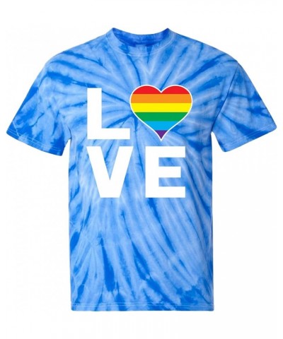 Love Rainbow Heart - Gay Pride LGBTQ Men's T-Shirt Royal Tie Dye $11.48 Tanks