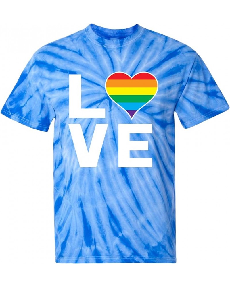 Love Rainbow Heart - Gay Pride LGBTQ Men's T-Shirt Royal Tie Dye $11.48 Tanks