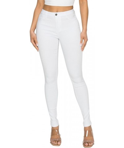 High Waisted-Rise Colored Jeans Ripped Destroyed Distressed Stretchy White $13.94 Jeans