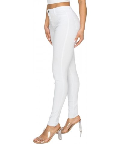 High Waisted-Rise Colored Jeans Ripped Destroyed Distressed Stretchy White $13.94 Jeans