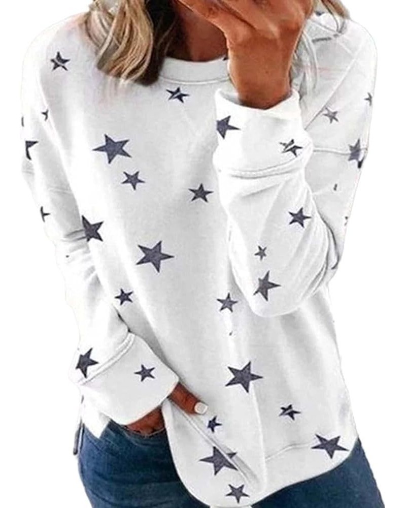 Oversized Sweatshirt for Women Trendy,Womens Casual Long Sleeve Sweatshirt Crew Neck Cute Pullover Relaxed Fit Tops B-white $...