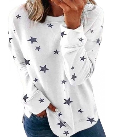 Oversized Sweatshirt for Women Trendy,Womens Casual Long Sleeve Sweatshirt Crew Neck Cute Pullover Relaxed Fit Tops B-white $...