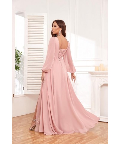 Puffy Long Sleeve Prom Dresses for Women Ball Gown with Slit V Neck Evening Gowns with Pockets YG253 Wisteria $32.99 Dresses