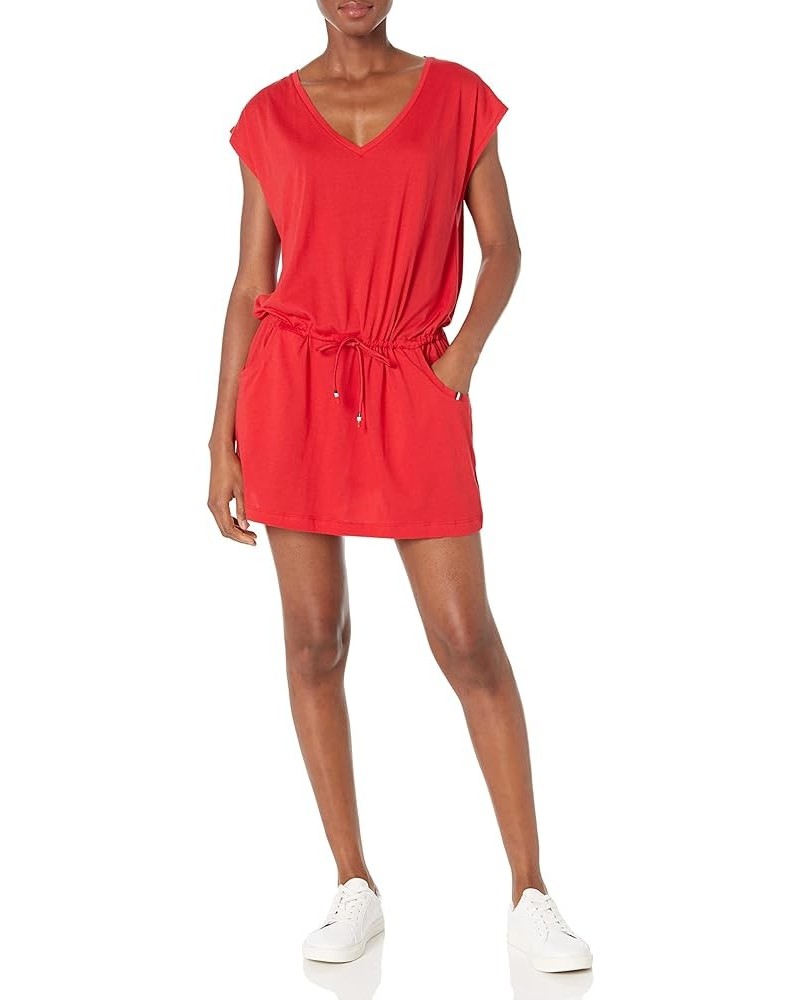 Women's Beach Cover Up Dress Scarlet $20.01 Swimsuits