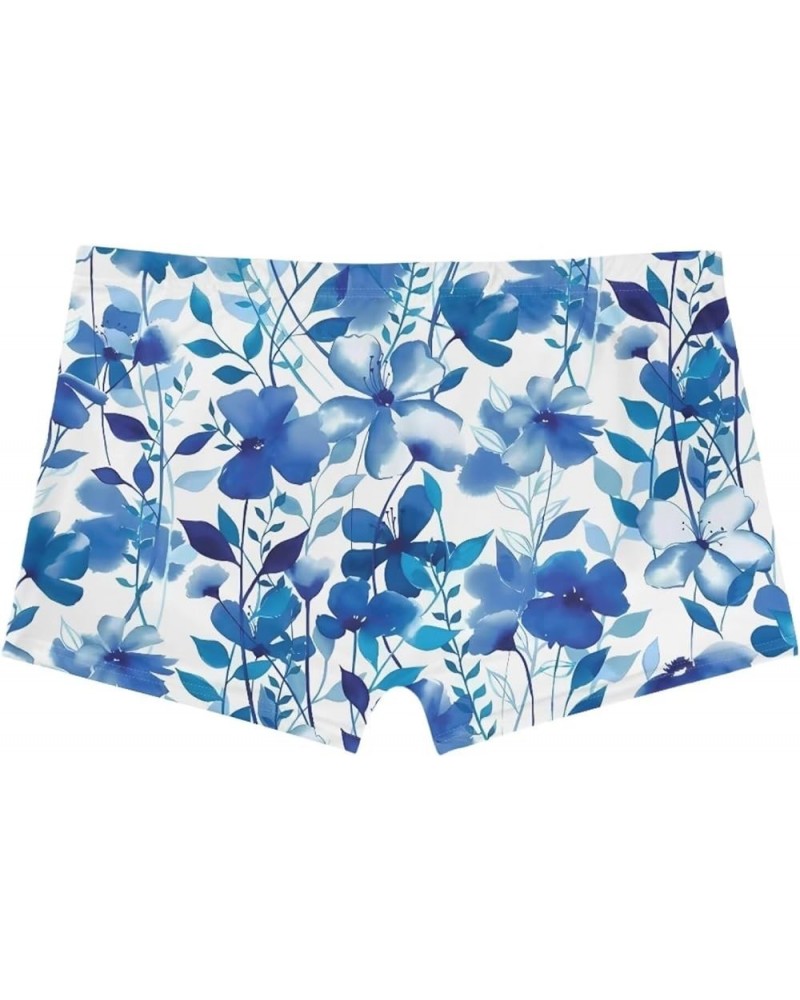 High Waisted Hot Pants Sexy Shorts for Women Skiny-Friendly Blue Floral $9.44 Shorts