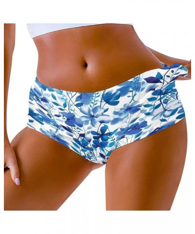 High Waisted Hot Pants Sexy Shorts for Women Skiny-Friendly Blue Floral $9.44 Shorts