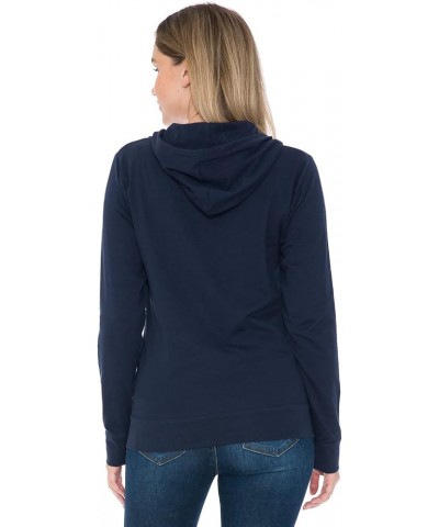 Women's Hoodie Jacket - Full Zip Up Slim Fit Hooded Top Lightweight Stretch Active Yoga Workout Sweatshirt Pullover Navy $15....